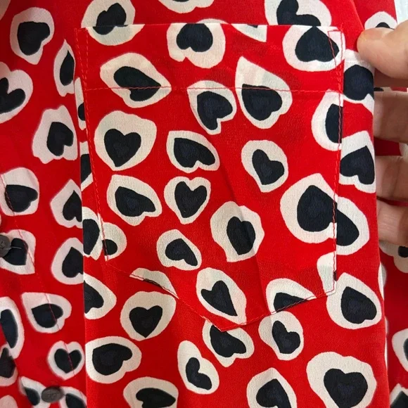 Red Leopard Print Blouse - Picture 4 of 4